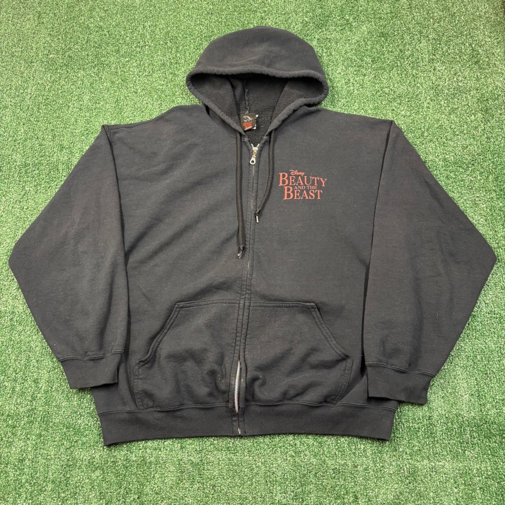 Vintage 2000's Disney Beauty and the Beast Zip Hoodie